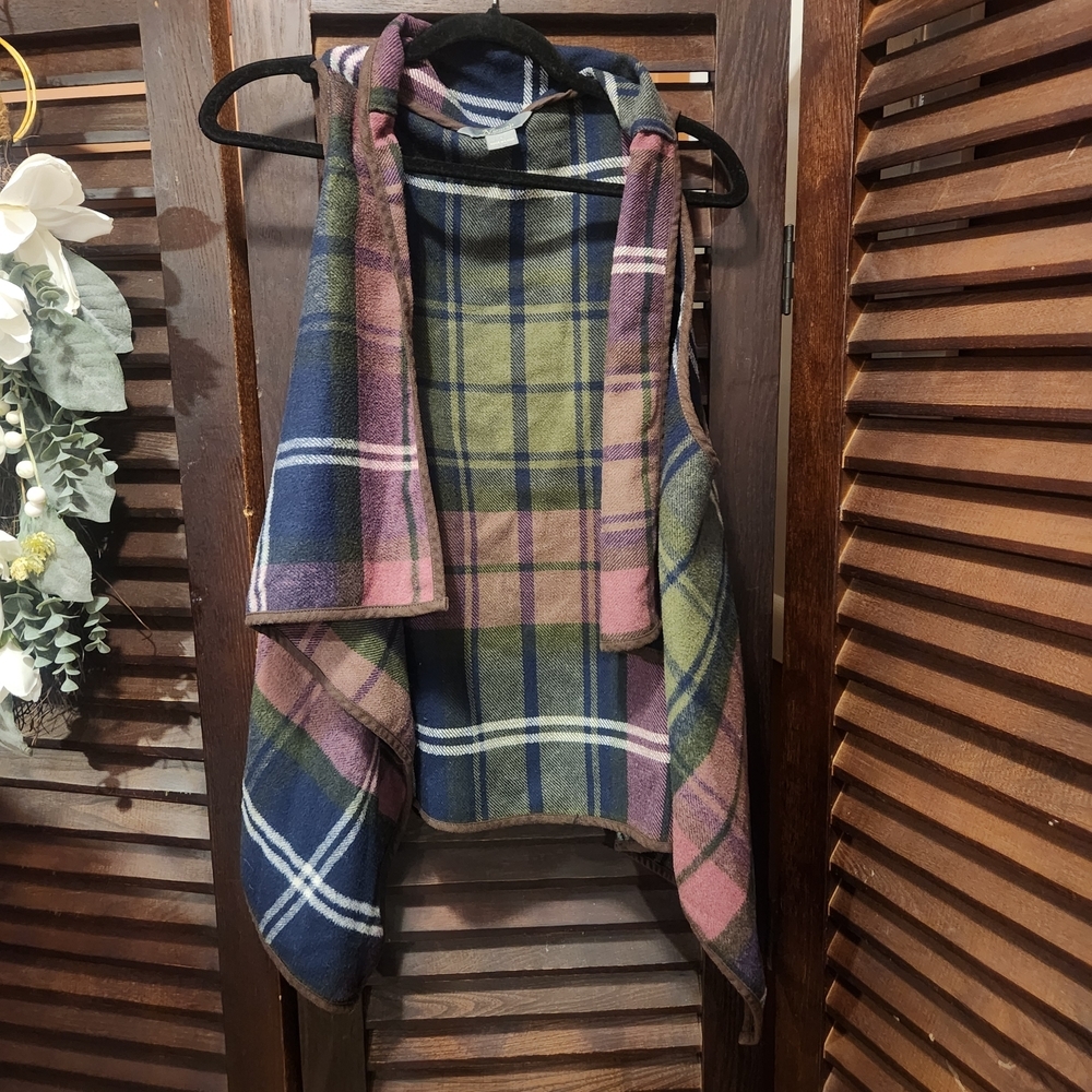 Vintage Multicolor Plaid Vest